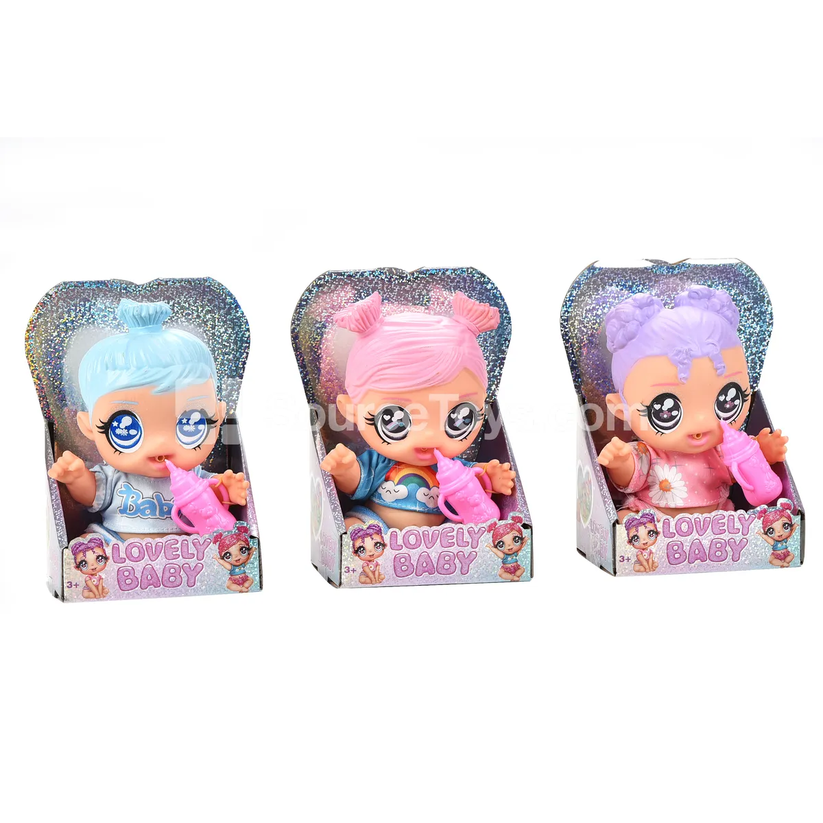 3 Styles 8-Inch Drinking & Wetting Dolls Assorted 3 Styles 8-Inch Drinking & Wetting Dolls Assorted