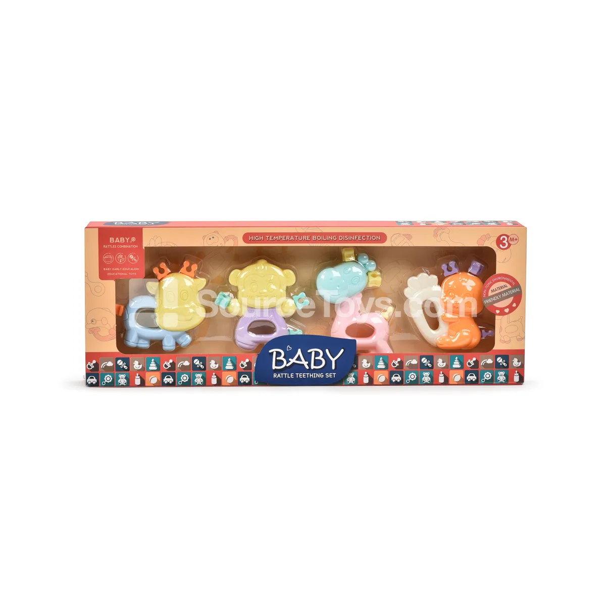 Cartoon Animal Teether Rattle