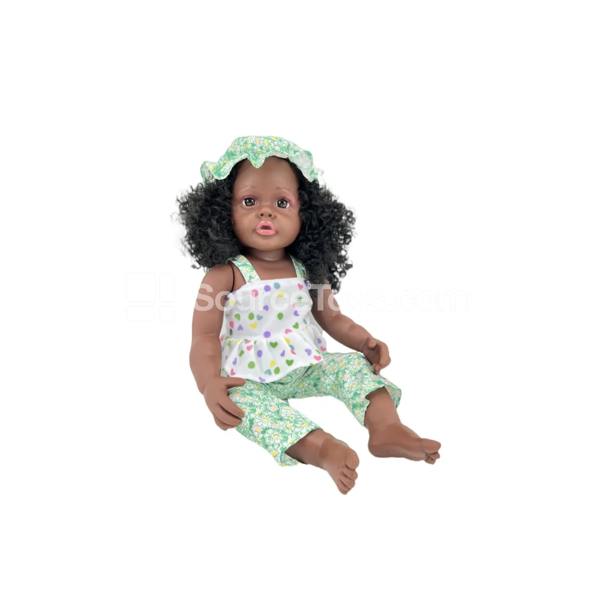 22-inch Black Skin Newborn Reborn Doll Soft Vinyl Bag Packaging