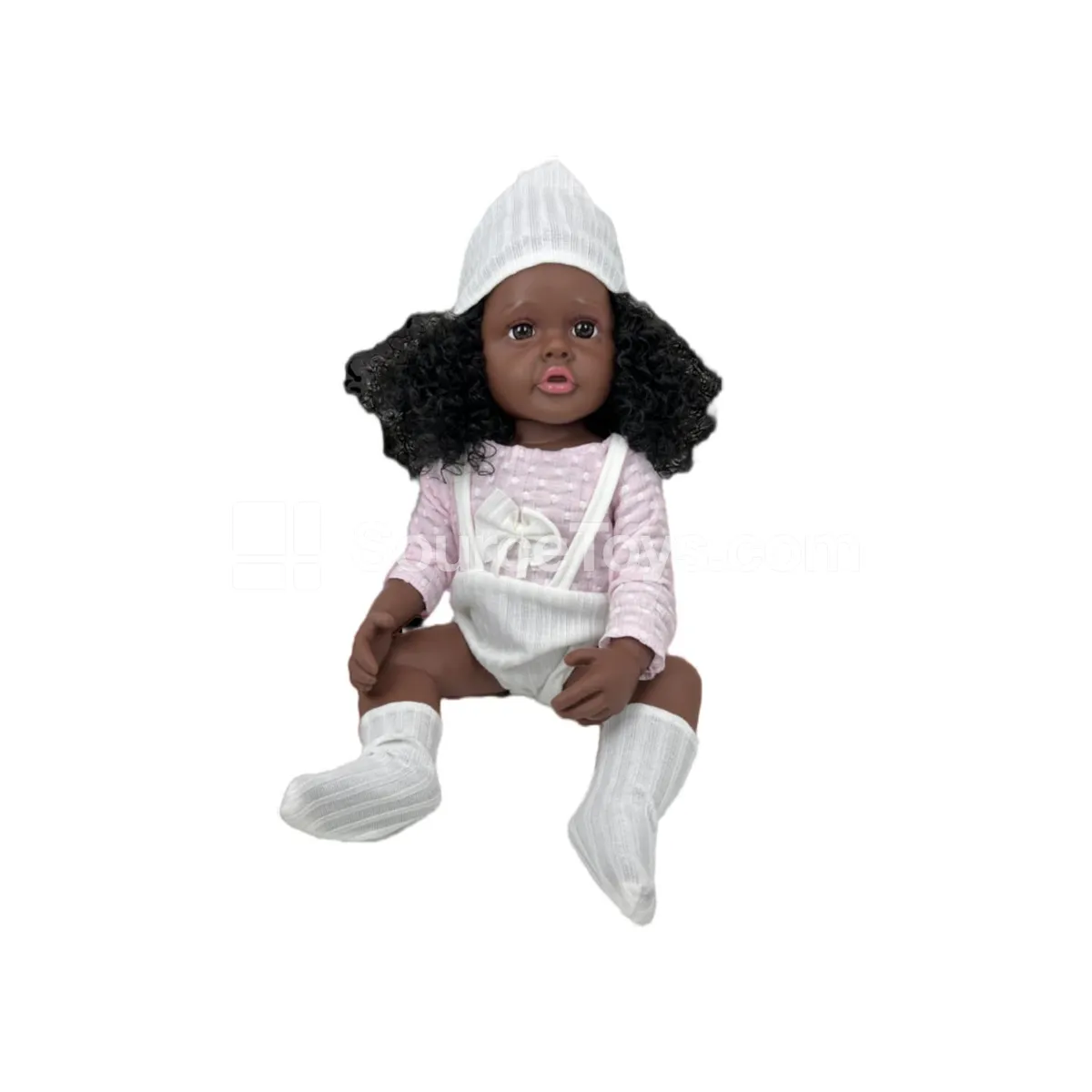 22-inch Realistic Black Vinyl Reborn Doll 55-60cm