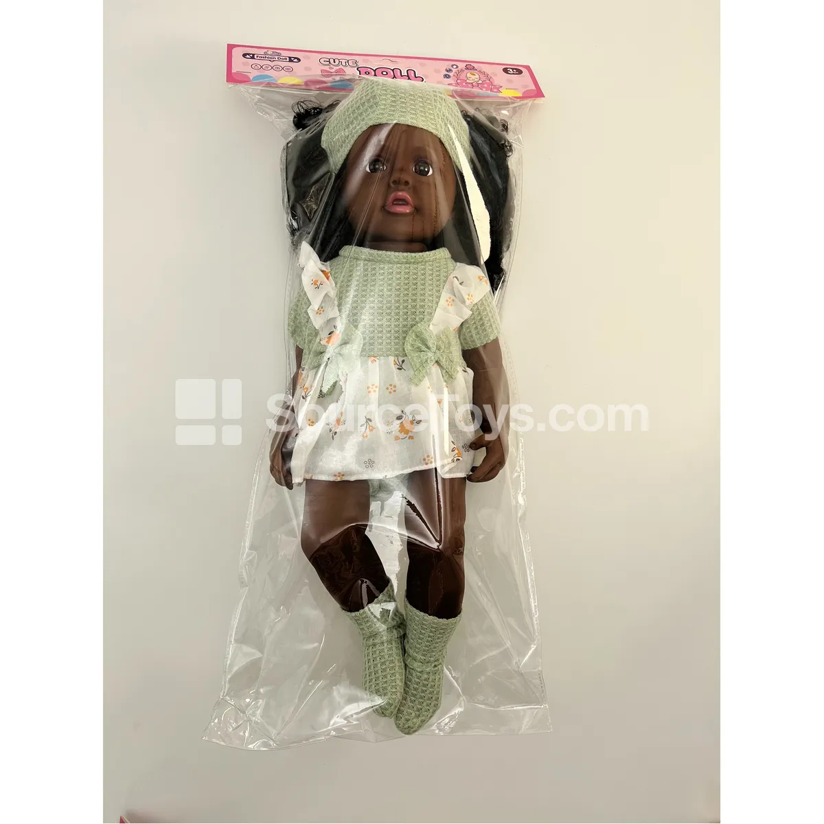 22-inch 55-60cm Realistic Black Vinyl Reborn Doll