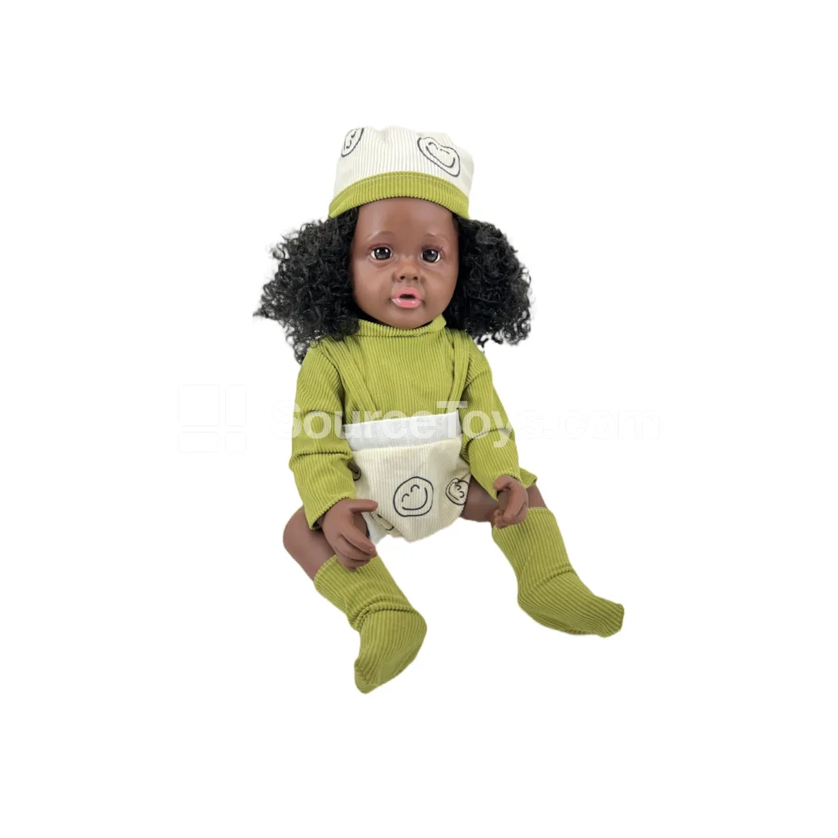 22-inch Realistic Black Vinyl Baby Doll