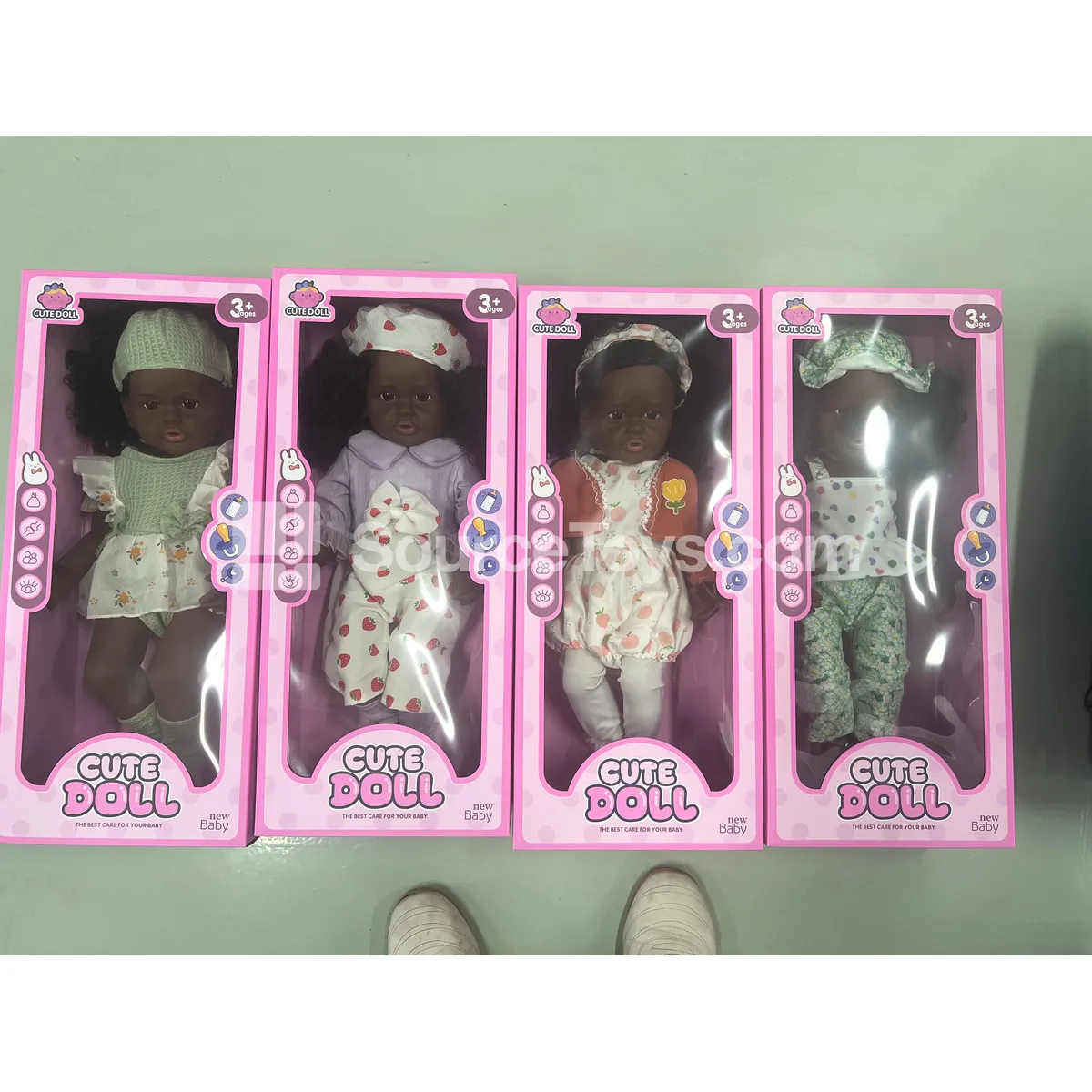 22-inch Realistic Black Vinyl Reborn Baby Doll