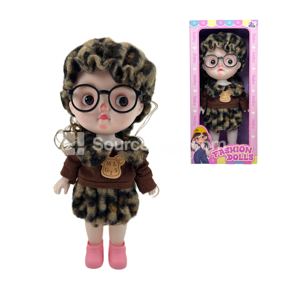 12" Fashion Doll with Jointed Limbs in Gift Box Set 12