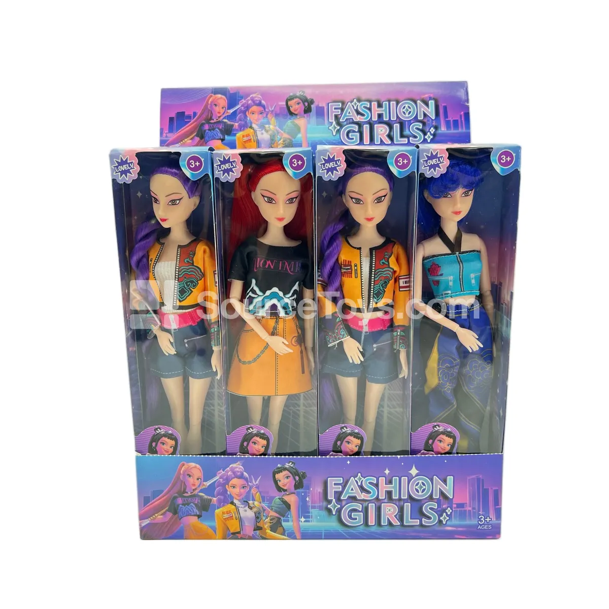 11-inch Articulated K-POP Fashion Doll with Movable Limbs, 3 Styles Assorted
