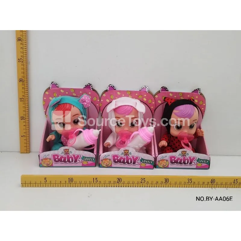 6 Styles 8-inch Crying Doll with 4-Sound Music Bottle (Tears) 6 Styles 8-inch Crying Doll with 4-Sound Music Bottle (Tears)