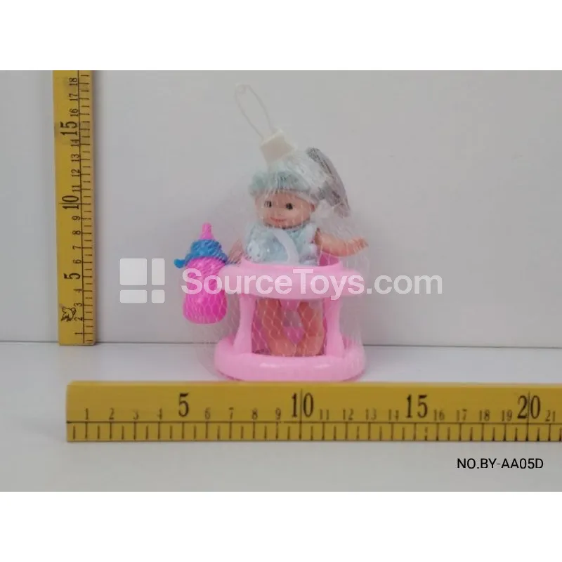 3 Styles 5.5" Vinyl Expression Dolls with Stroller & Bottle 3 Styles 5.5
