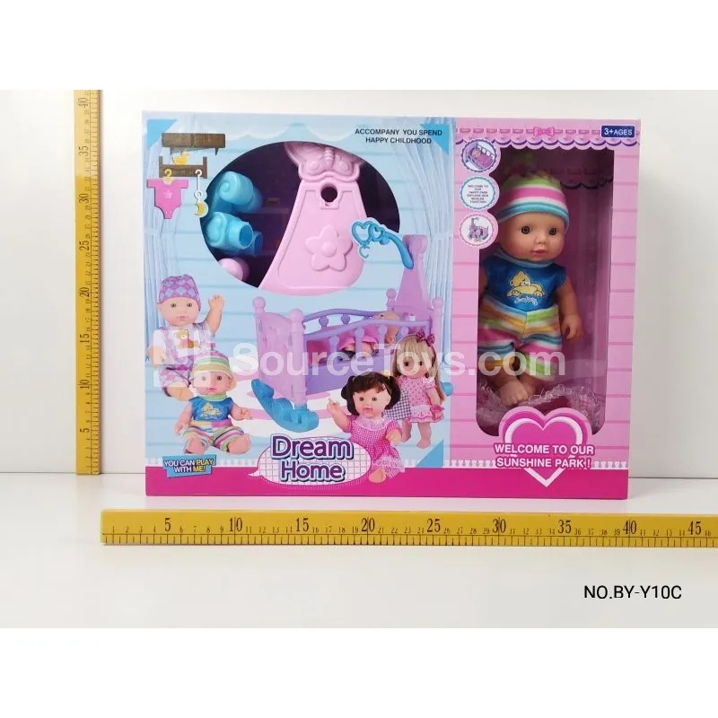 10" Vinyl Expression Doll Crib Pillow Blanket 10