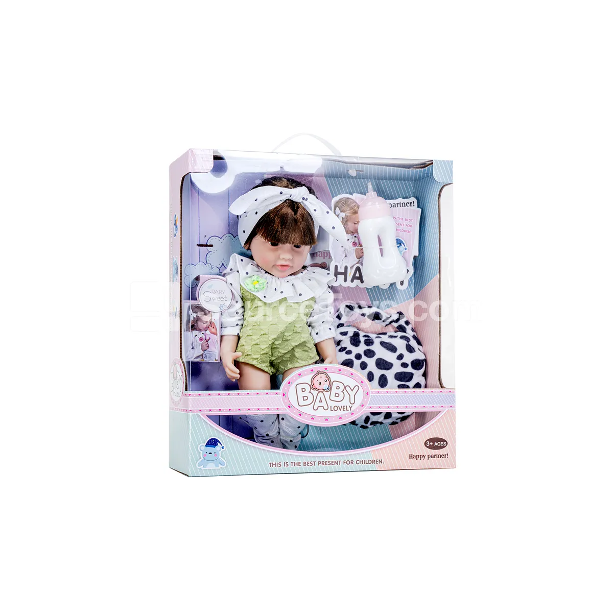 12-inch 32 cm Reborn Baby Doll Vinyl Figure with Accessories and Handbag