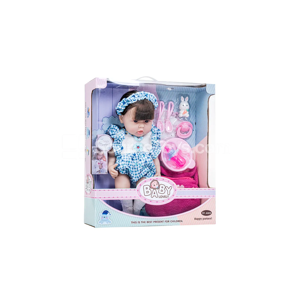 12-inch 32cm Reborn Baby Doll Soft Vinyl Full Vinyl with Accessories Handbag
