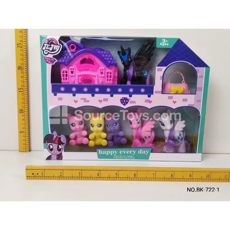 Castle Playset with Bag & 6 Ponies Castle Playset with Bag & 6 Ponies