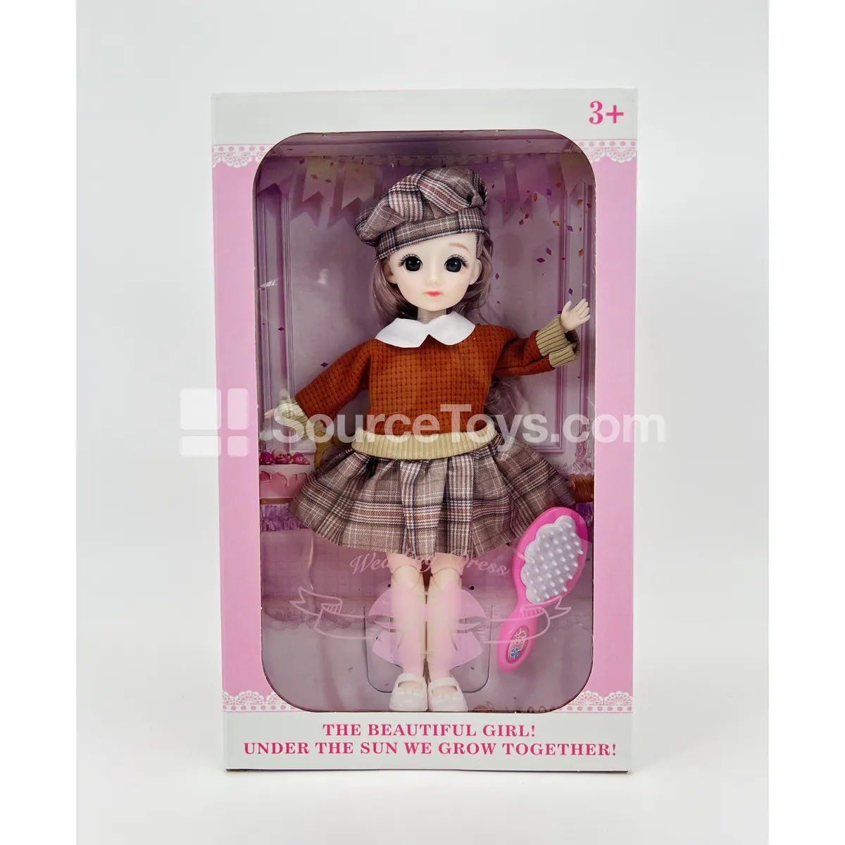12-inch 22-Jointed Fashion Doll for Pretend Play (English Packaging)