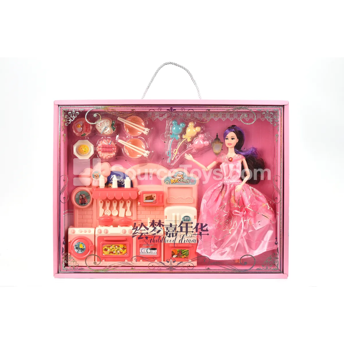 11.5" Solid Fashion Doll Pretend-Play Kitchen Set 11.5