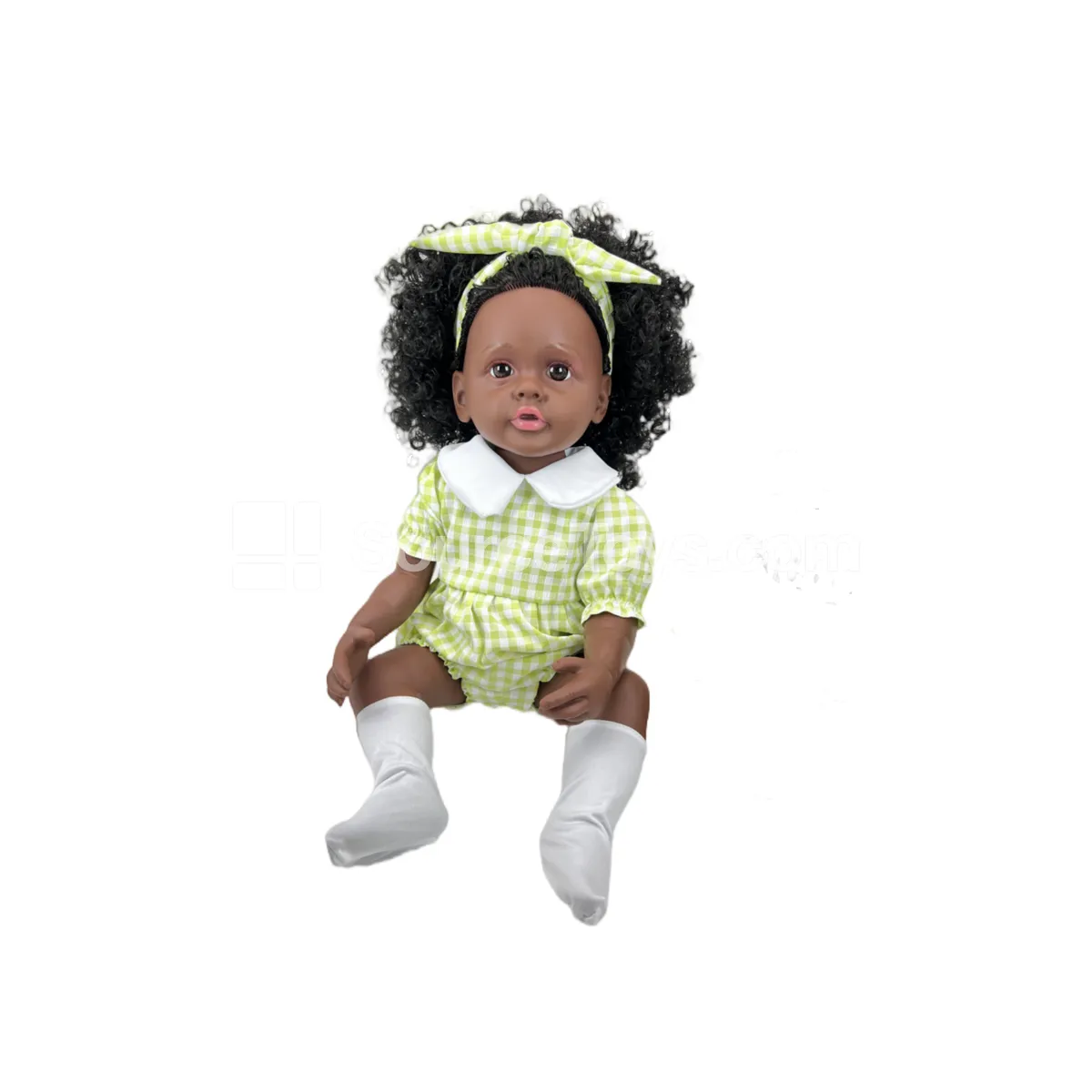 22-inch Lifelike Black Vinyl Reborn Doll