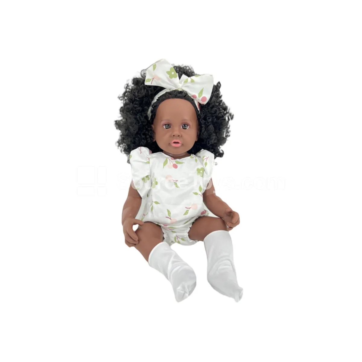 22-inch Black Baby Doll with Soft Vinyl Body