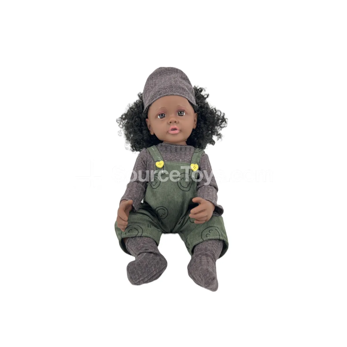22-inch Black Skin Reborn Vinyl Baby Doll