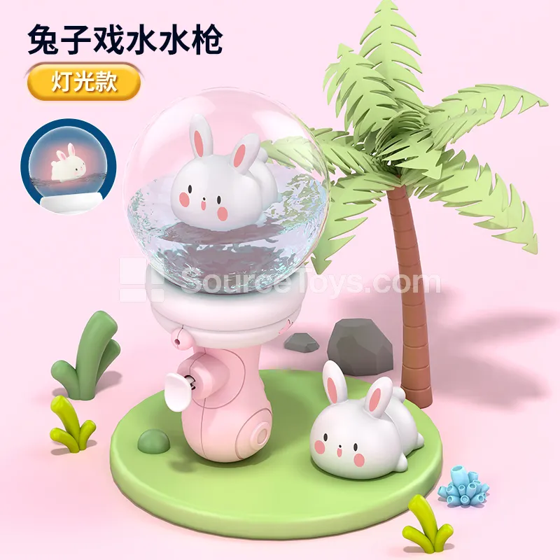 Transparent Cartoon Pet Water Spray Floating Bottle / Little Bunny (Light Sensor, Lights Up on Water Contact) Header Bag Transparent Cartoon Pet Water Spray Floating Bottle / Little Bunny (Light Sensor, Lights Up on Water Contact) Header Bag