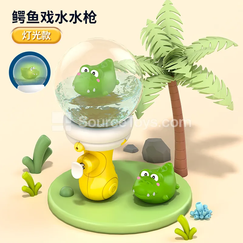 Transparent Cartoon Pet Water Spray Gun / Little Crocodile (Light Sensor, Lights Up in Water) Header Bag Transparent Cartoon Pet Water Spray Gun / Little Crocodile (Light Sensor, Lights Up in Water) Header Bag