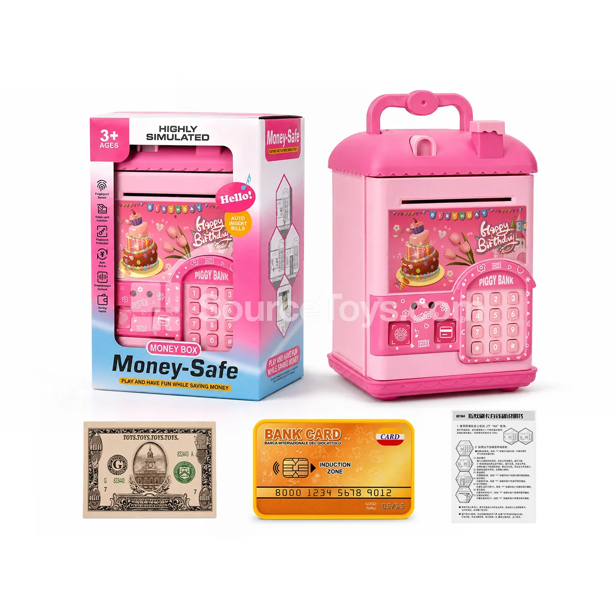 Interactive ATM Money Bank with Card Swipe & Fingerprint