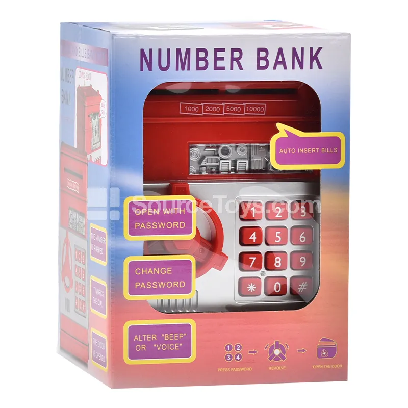 ABS Classic Electric Money Bank (Red) with Protective Film