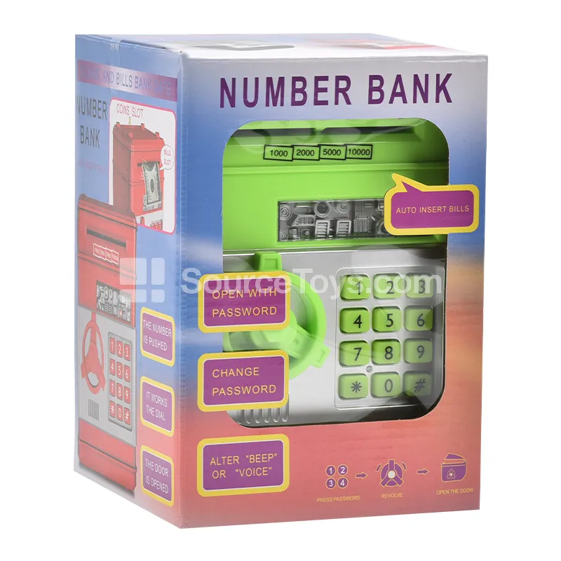 ABS Classic Electric Money Bank (Green) with Protective Film