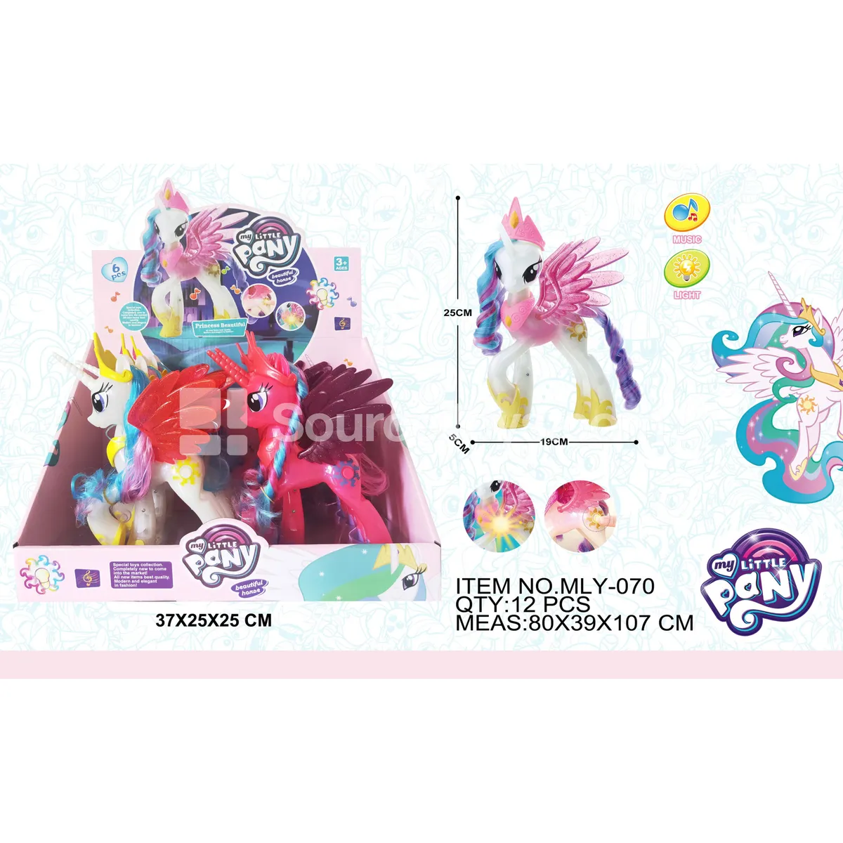 Display Box with Lights & Music My Little Pony (6 pcs/box)