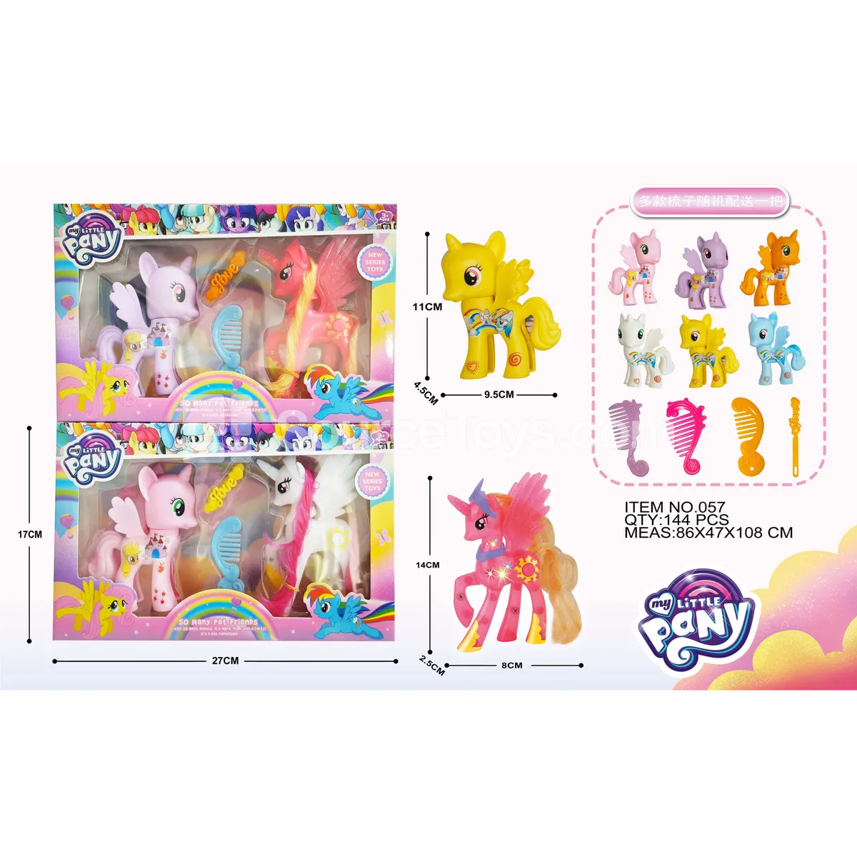 My Little Pony 2-Piece Set with Comb, Hair Clips, and Light My Little Pony 2-Piece Set with Comb, Hair Clips, and Light