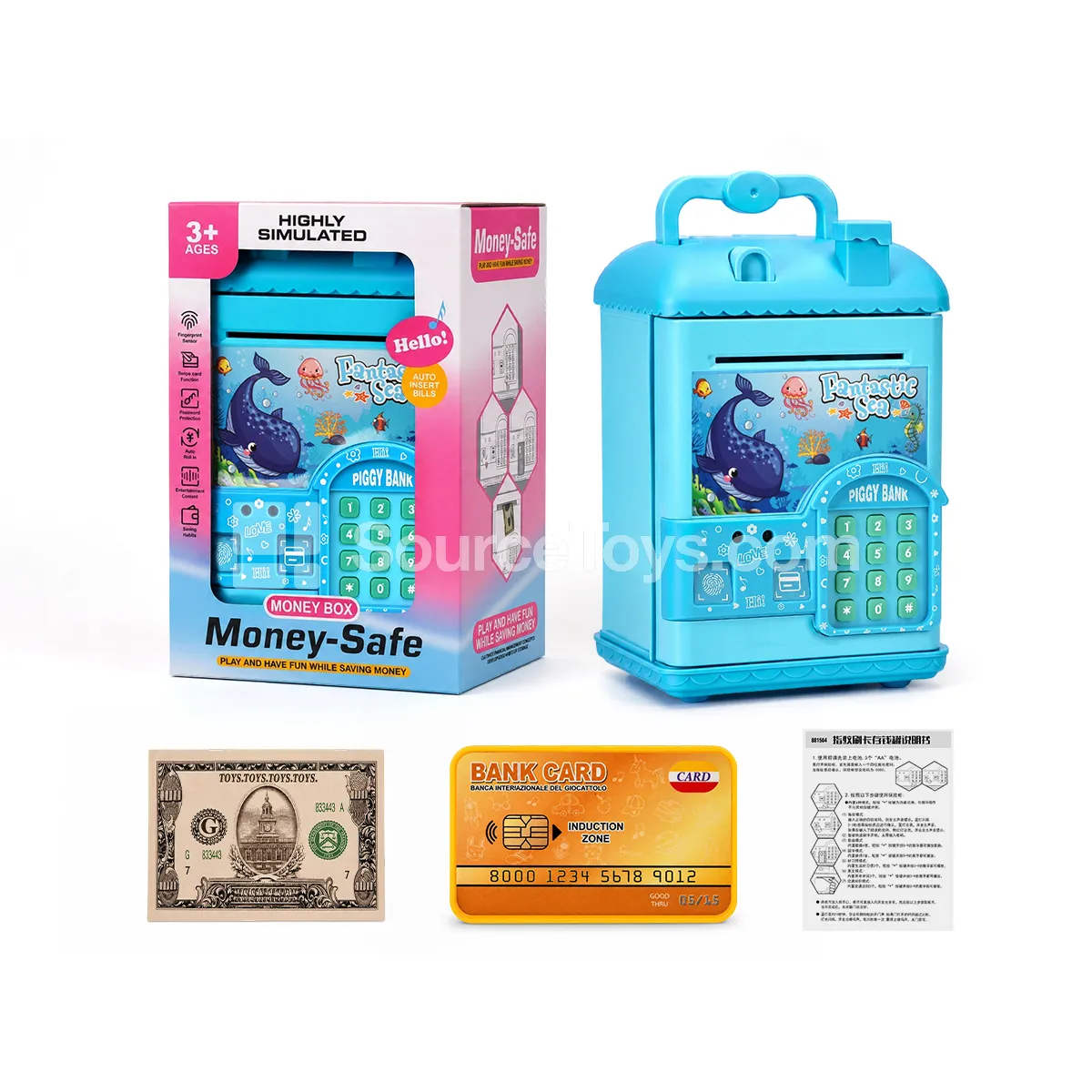 House-Shaped Simulation Credit Card & Fingerprint Money Bank