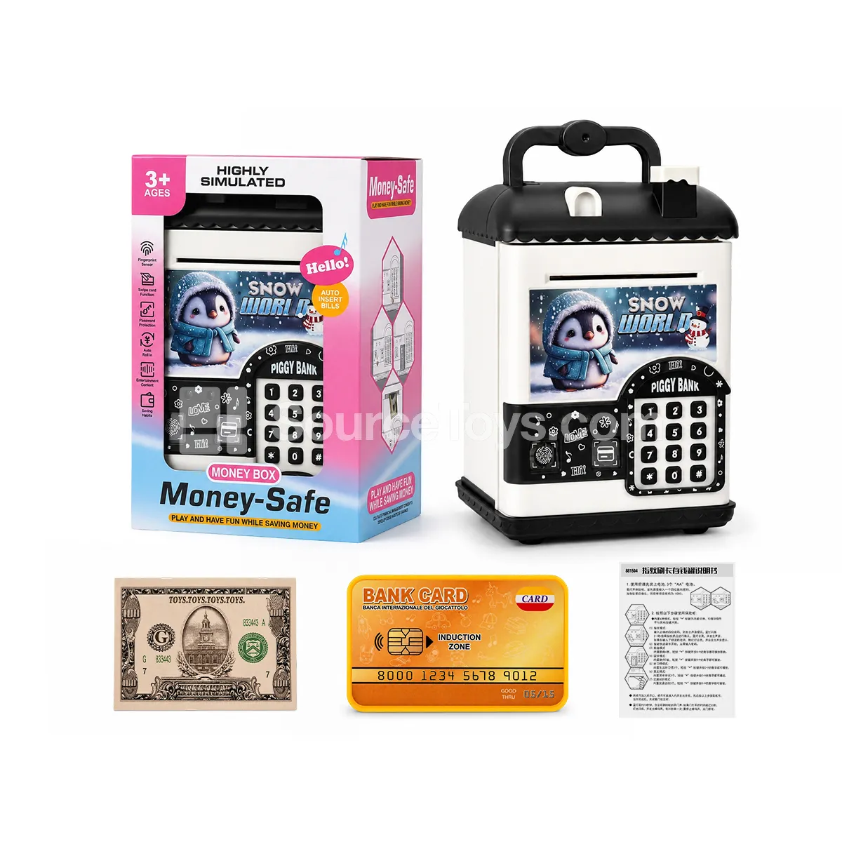 Fingerprint & Card-Activated Money Bank