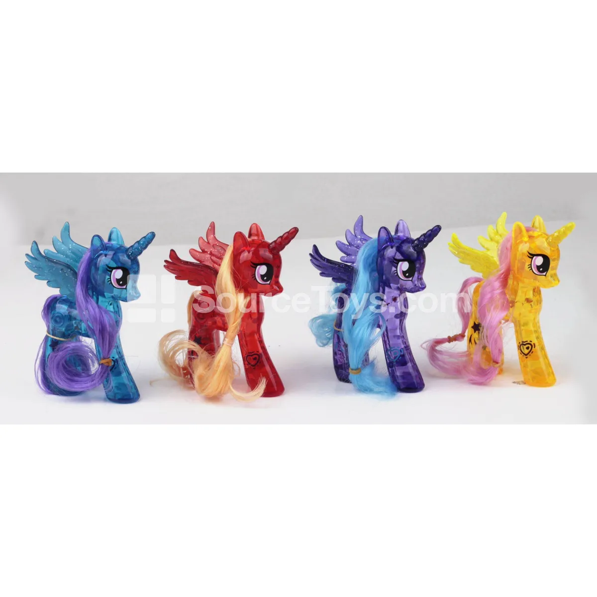 Glittery Transparent My Little Pony Set with 6 Ponies