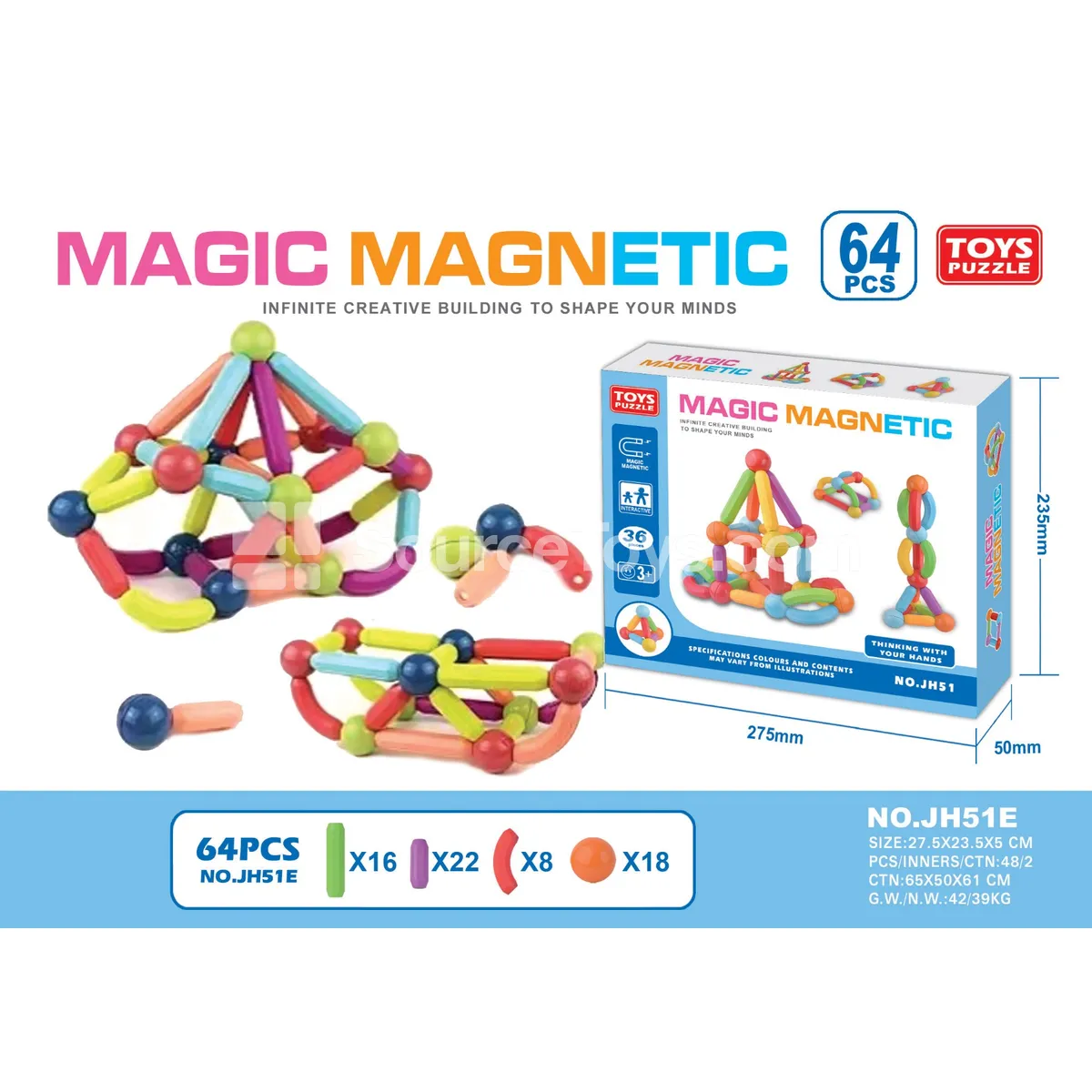 Magnetic Sticks (64pcs) Magnetic Sticks (64pcs)