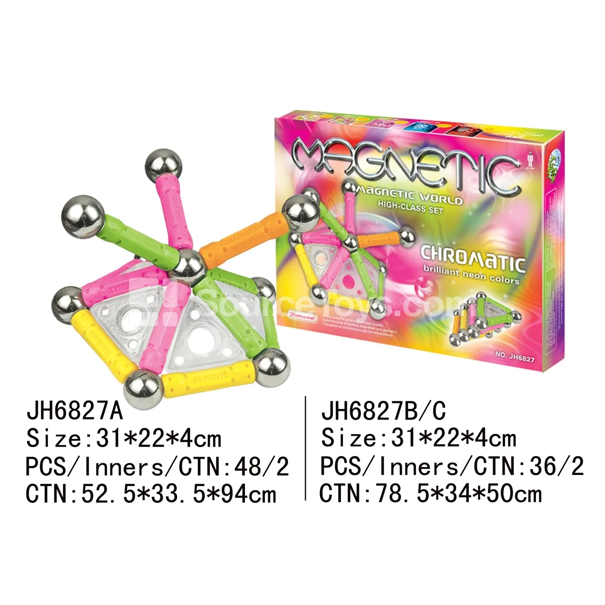 Crystal Rainbow Magnetic Building Blocks (84 PCS) Crystal Rainbow Magnetic Building Blocks (84 PCS)