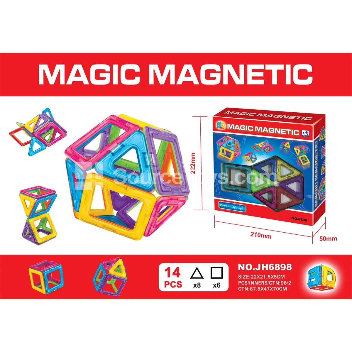 14pcs Magnetic Building Blocks 14pcs Magnetic Building Blocks