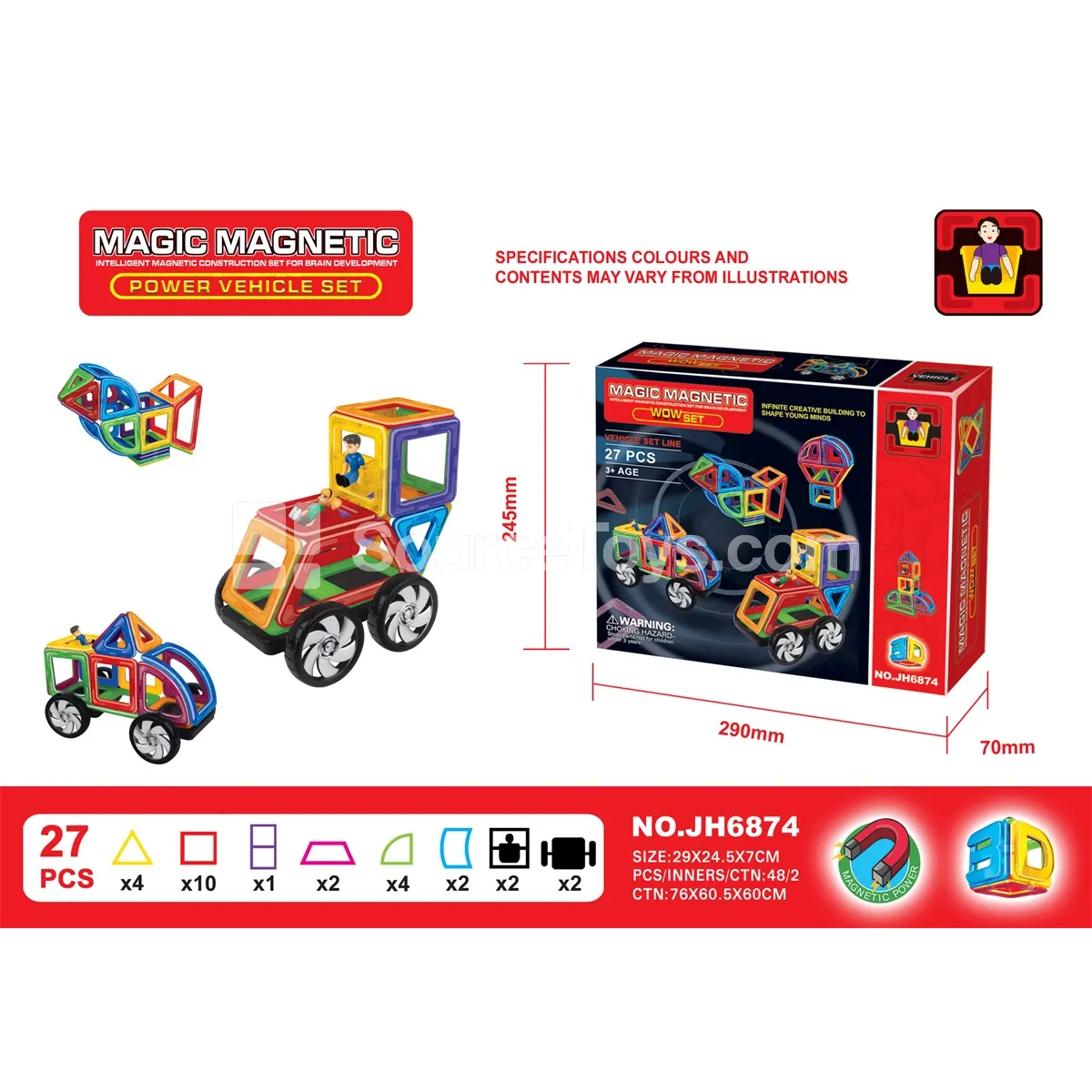Magnetic Building Tiles (27pcs)