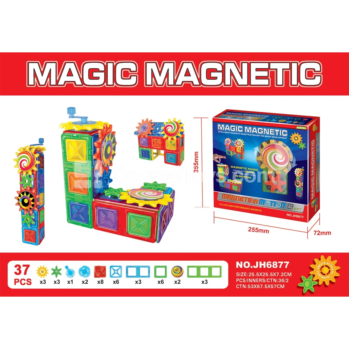 Magnetic Building Tiles Set (37pcs) Magnetic Building Tiles Set (37pcs)