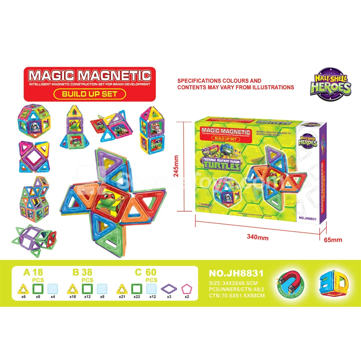 Magnetic Building Blocks Set (18pcs) Magnetic Building Blocks Set (18pcs)