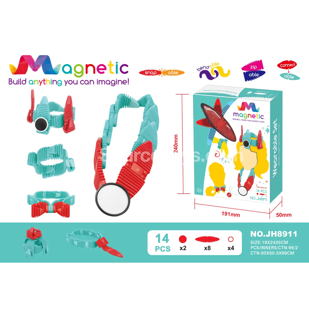 Soft Magnetic Building Blocks 14pcs