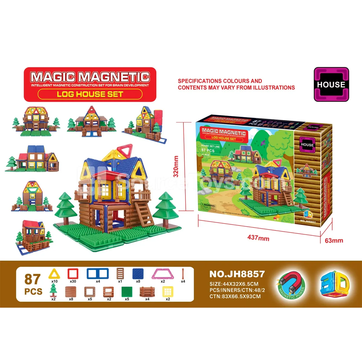 Magnetic Building Tiles (87 PCS) Magnetic Building Tiles (87 PCS)