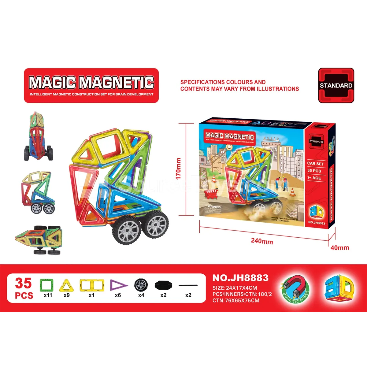 Magnetic Building Tiles (35PCS)