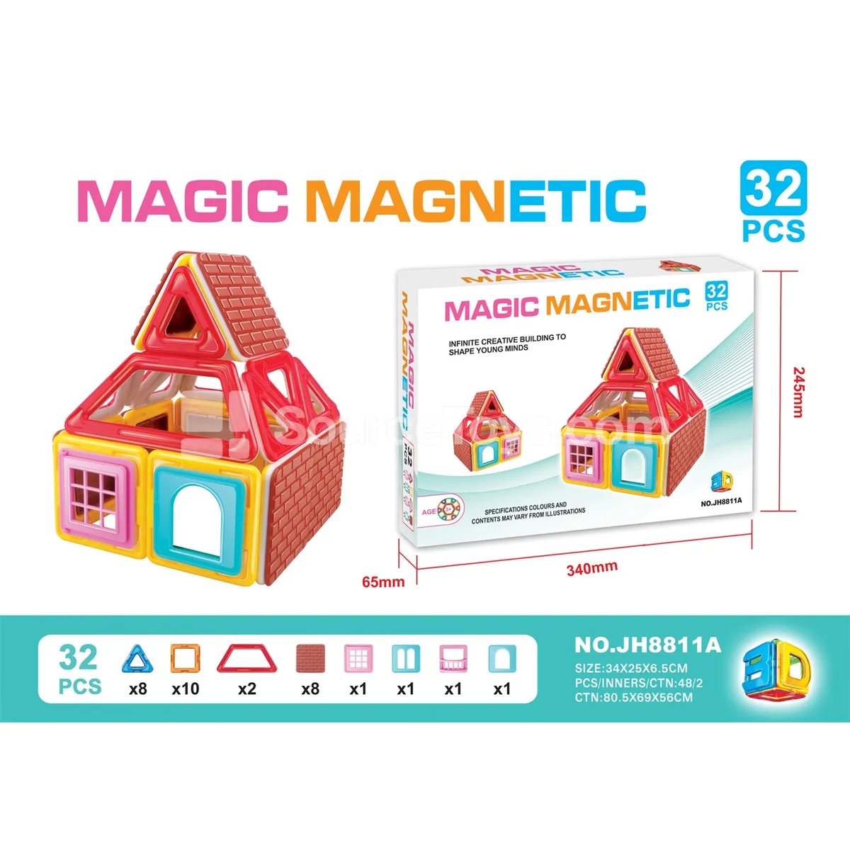 Magnetic Building Tiles (32pcs)