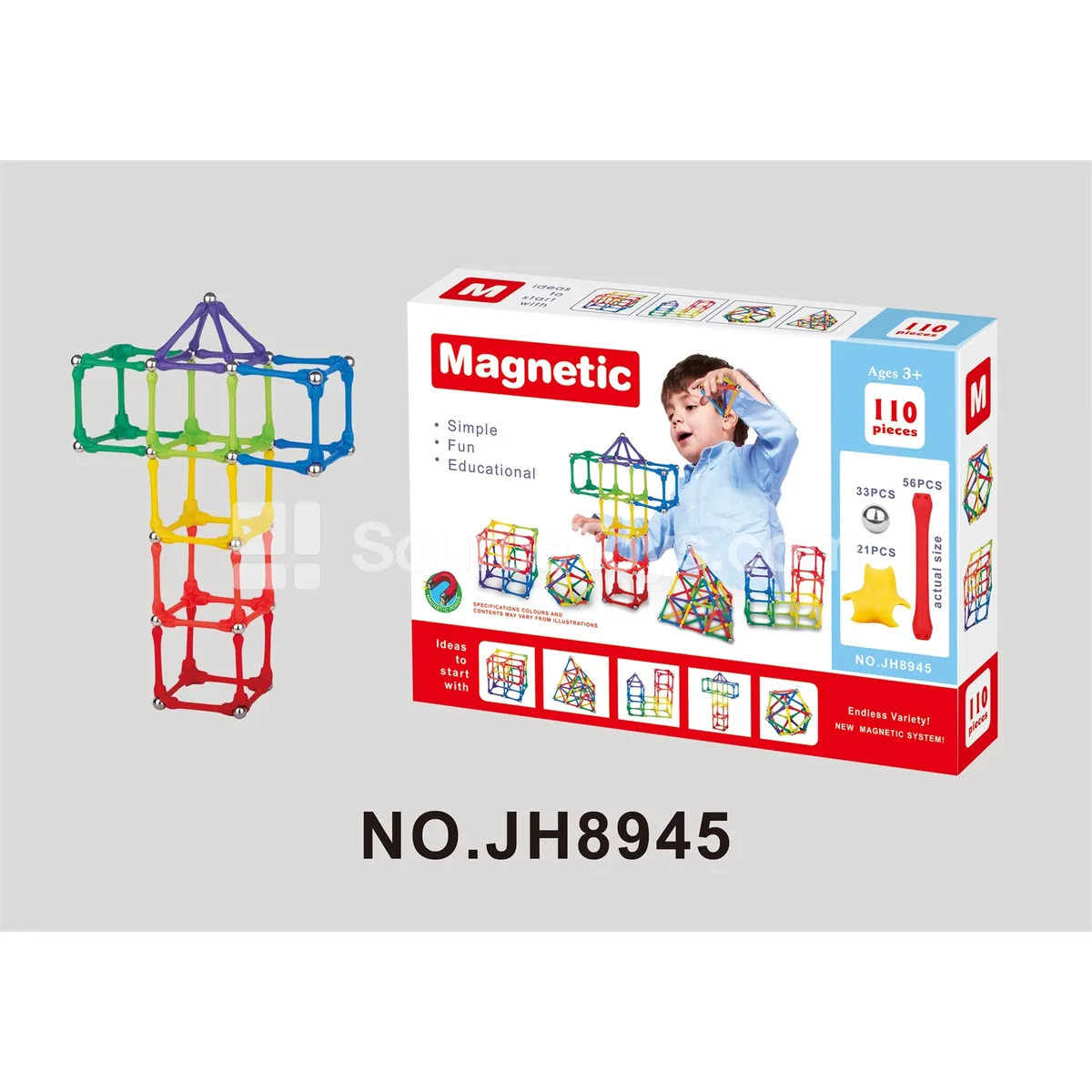 Magnetic Building Blocks 110pcs Magnetic Building Blocks 110pcs