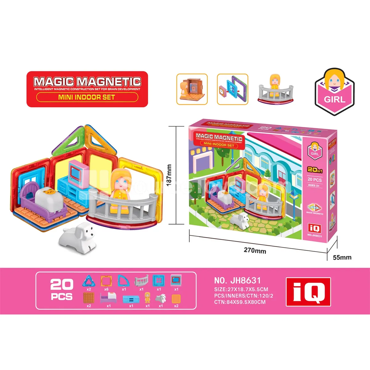 Magnetic Building Blocks (20pcs) Magnetic Building Blocks (20pcs)