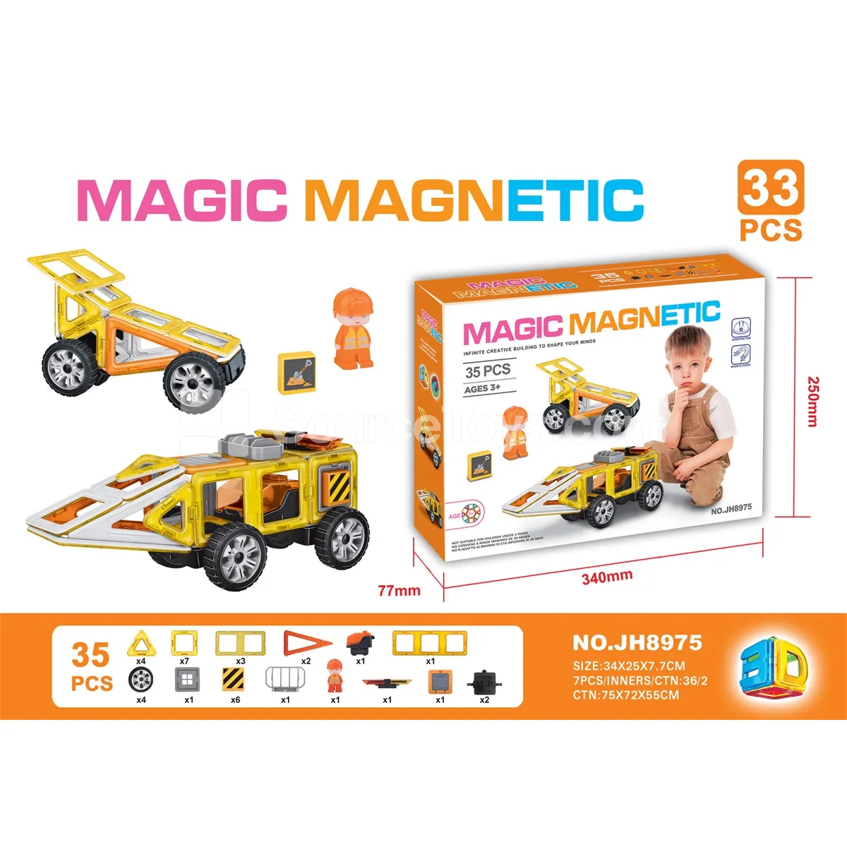 Magnetic Building Blocks 35PCS