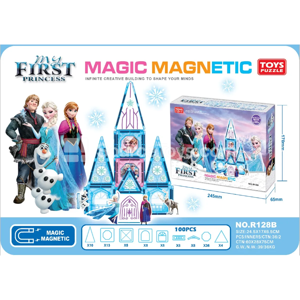 Magnetic Building Tiles 100pcs