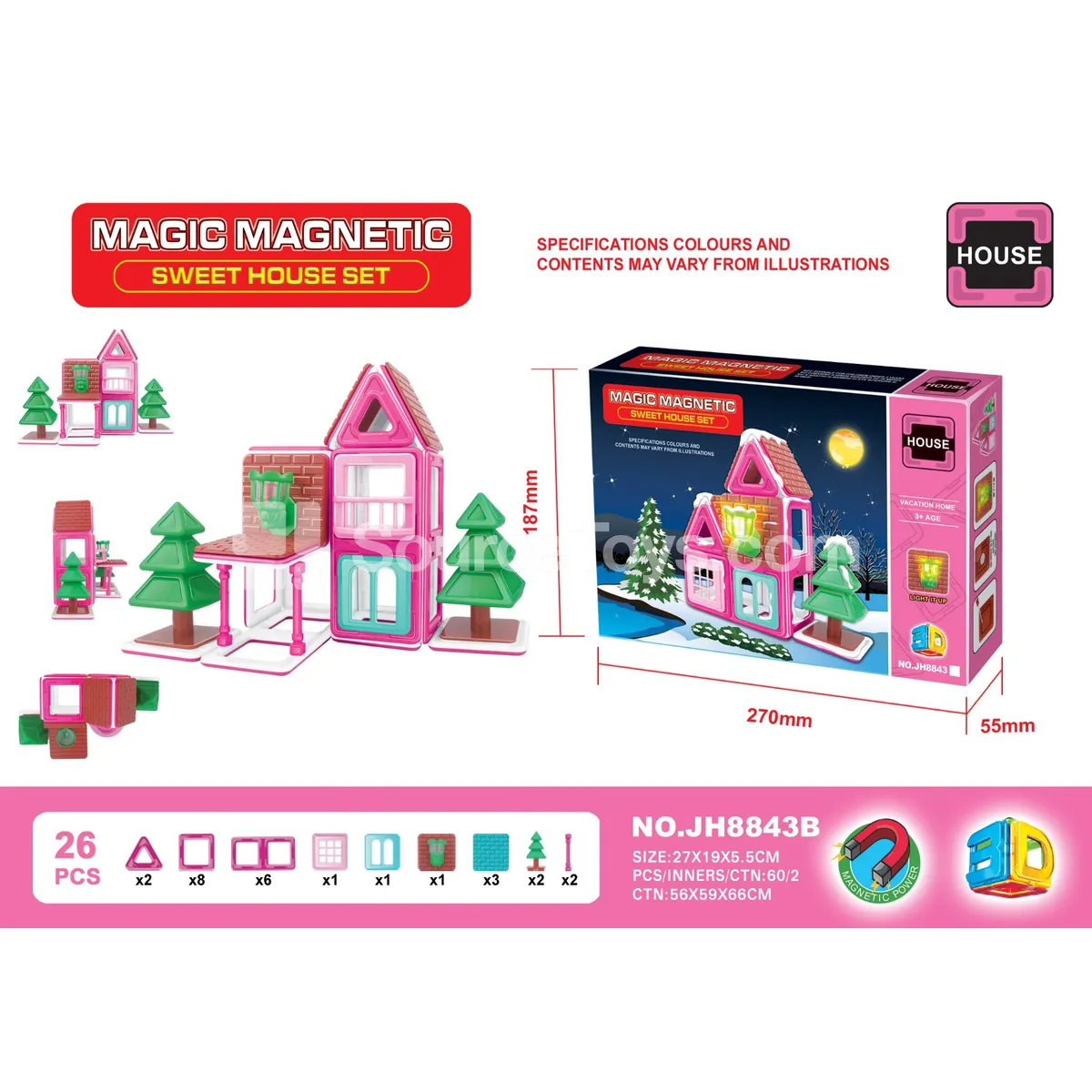 Magnetic Building Tiles 26pcs Magnetic Building Tiles 26pcs