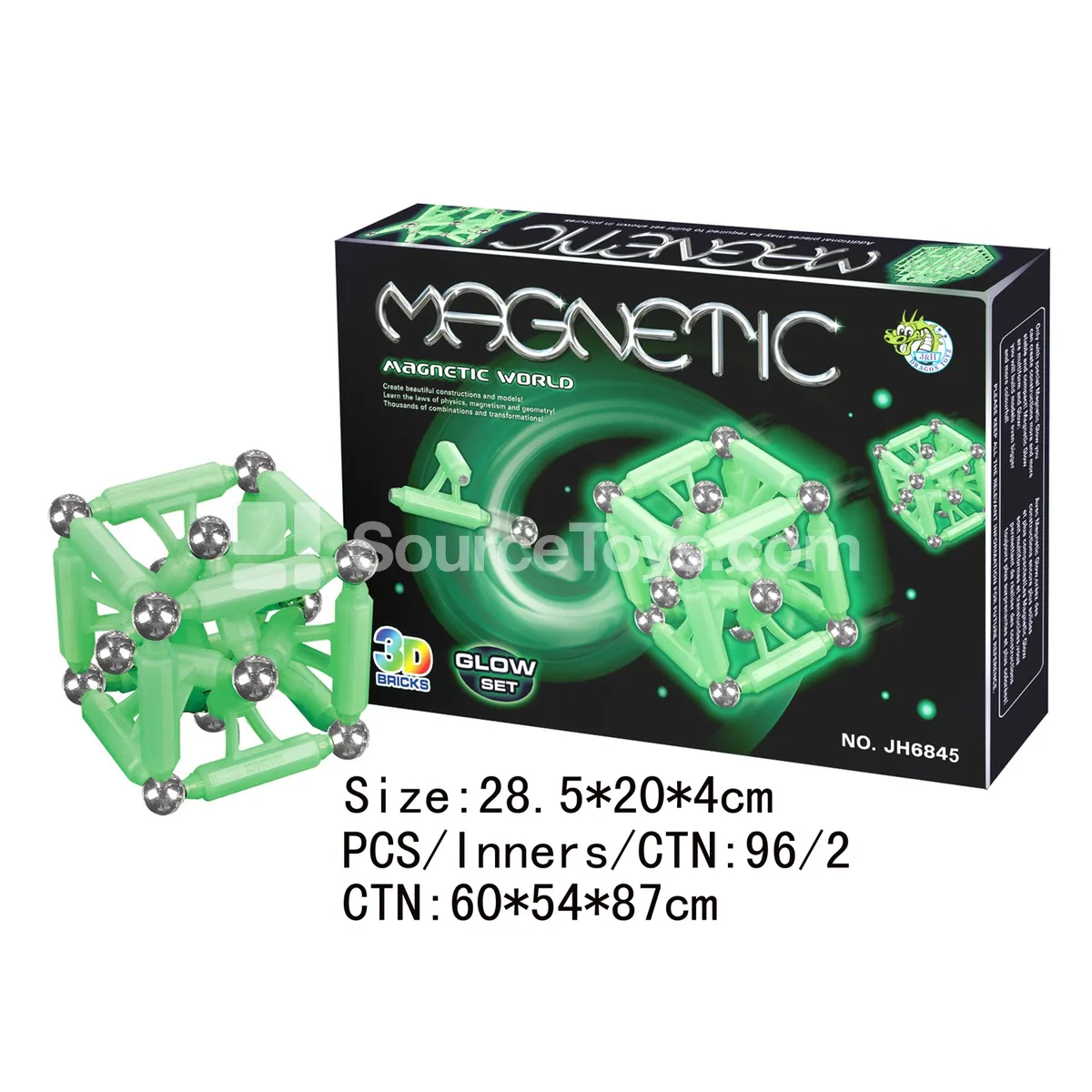 Glow-in-the-Dark Magnetic Building Blocks (68 PCS) Glow-in-the-Dark Magnetic Building Blocks (68 PCS)