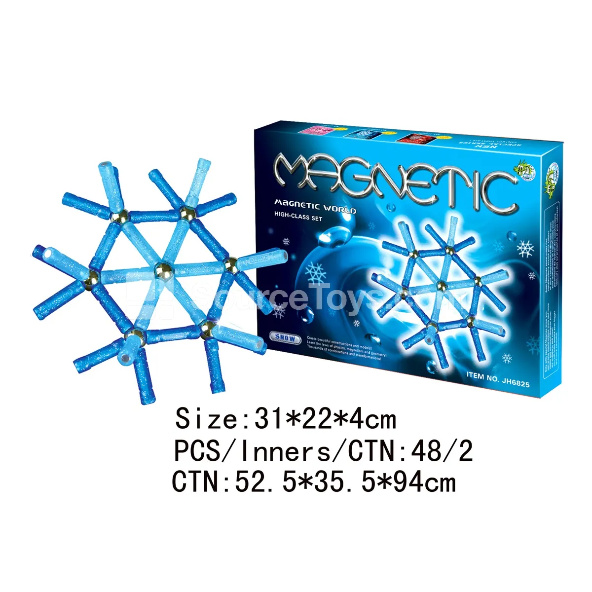 Crystal Snowflake Magnetic Building Blocks 84pcs