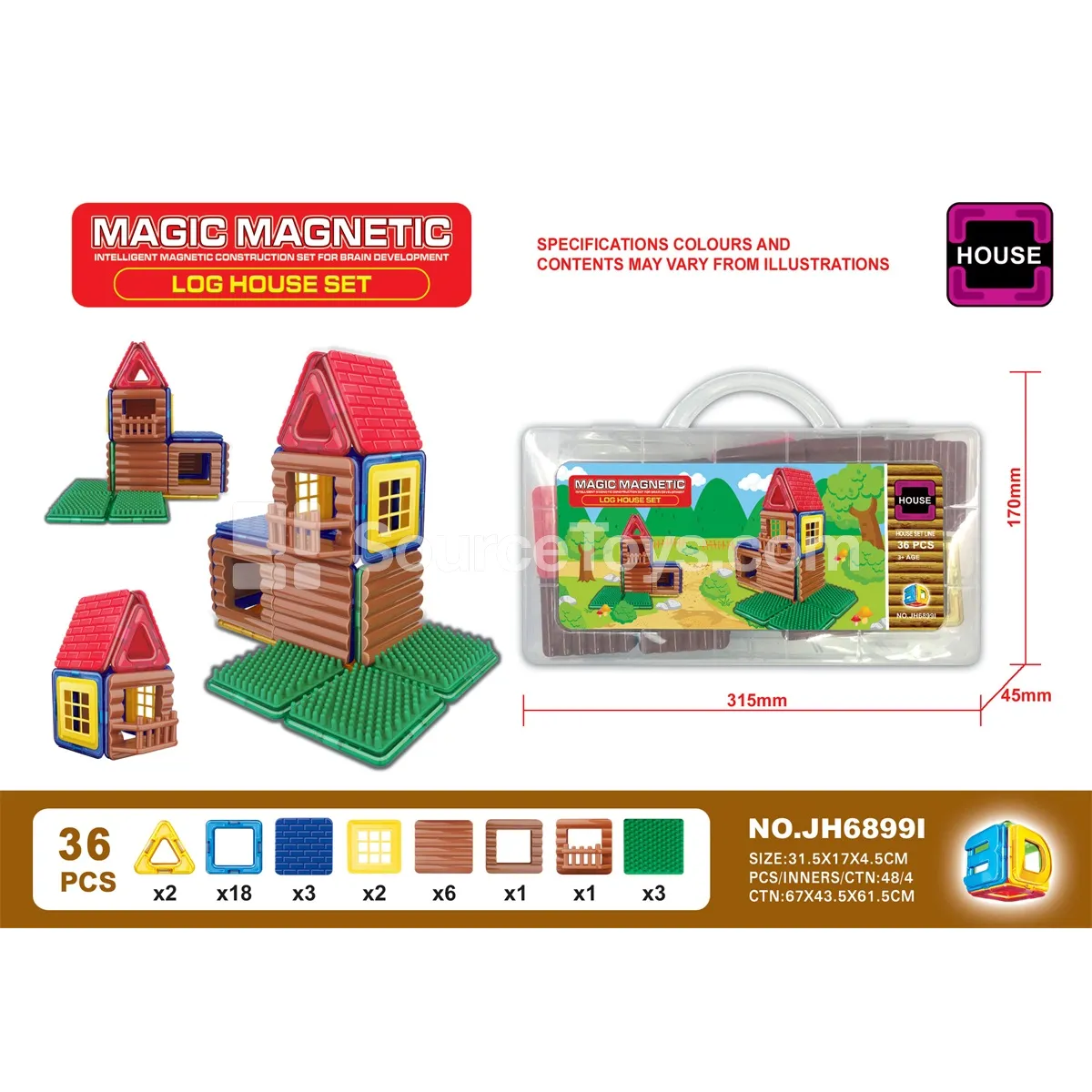 Magnetic Building Tiles 36pcs Magnetic Building Tiles 36pcs