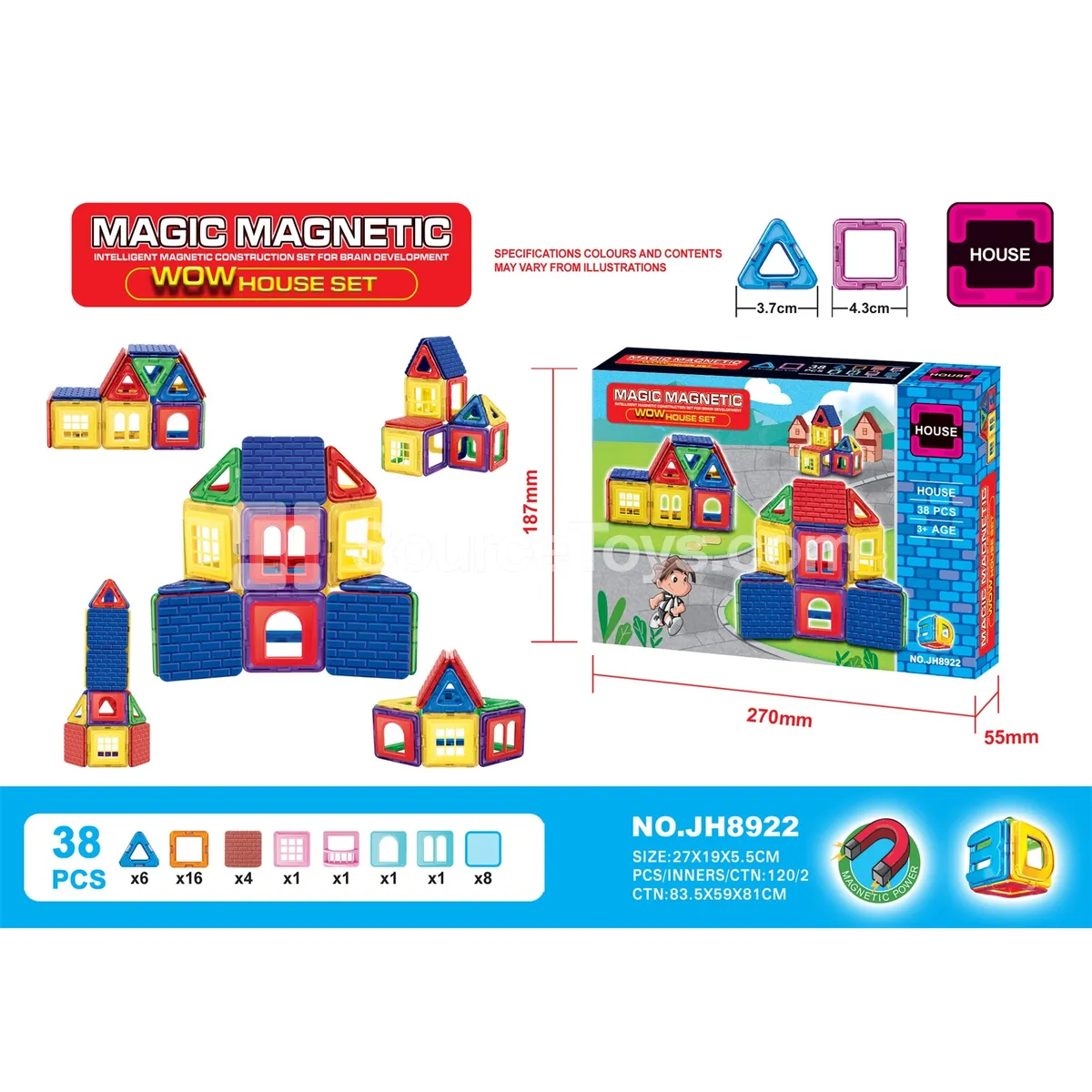 Magnetic Building Blocks Set (38 Pieces) Magnetic Building Blocks Set (38 Pieces)