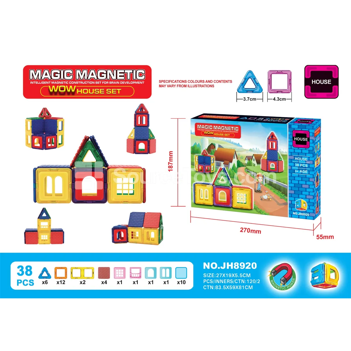 Magnetic Building Blocks Set (38 PCS) Magnetic Building Blocks Set (38 PCS)